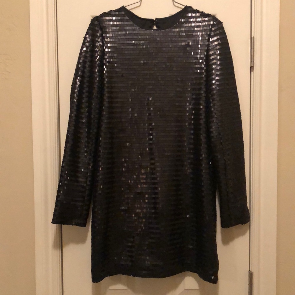 60’s Style Black Sequin Dress